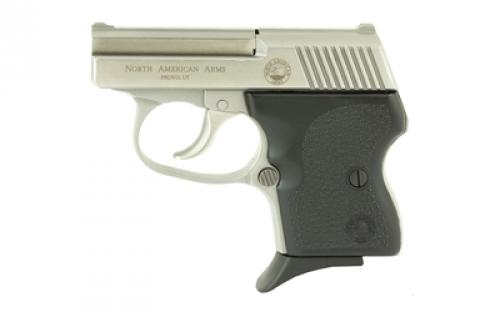 North American Arms Guardian, Double Action Only, Semi-automatic, Metal Frame Pistol, Sub-Compact, 32 ACP, 2.19 Barrel, Matte Finish, Stainless Steel, Silver, Rubber Grips, Fixed Sights, 6 Rounds, 1 Magazine NAA-32 GUARDIAN