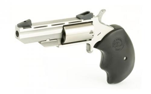North American Arms Black Widow, Single Action, Revolver, 22LR, 2" Barrel, Stainless Steel, Silver, Rubber Grips, Fixed Sights, 5 Rounds NAA-BWL