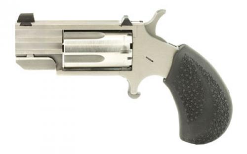 North American Arms Pug, Single Action, Revolver, 22 WMR, 1 Barrel, Stainless Steel, Silver, Rubber Grips, XS White Dot Sights, 5 Rounds NAA-PUG-D