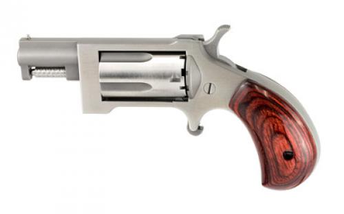 North American Arms Sidewinder, Single Action, Revolver, 22 WMR, 1.5 Barrel, Stainless Steel, Silver, Wood Grips, Fixed Sights, 5 Rounds, Swing-out Style Cylinder Assembly NAA-SWC