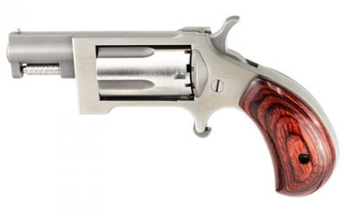 North American Arms Sidewinder, Single Action, Revolver, 22 WMR, 1.5 Barrel, Stainless Steel, Silver, Wood Grips, Fixed Sights, 5 Rounds, Swing-out Style Cylinder Assembly NAA-SW