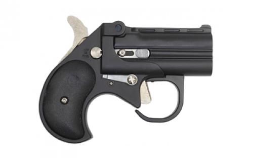 Old West Big Bore, Derringer, 380 ACP, 3.5 Barrel, Alloy Frame, Matte Finish, Black, Black Synthetic Grips, Fixed Sights, 2 Rounds BBG380BB