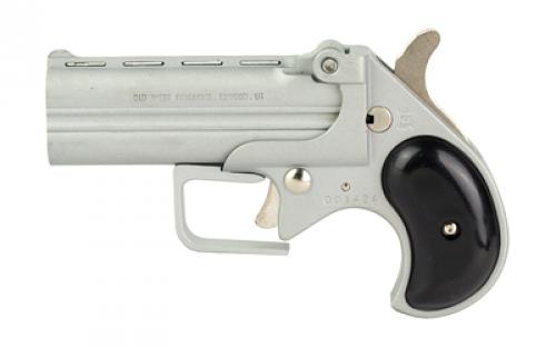 Old West Big Bore, Derringer, 380 ACP, 3.5 Barrel, Alloy Frame, Satin Finish, Silver, Black Synthetic Grips, Fixed Sights, 2 Rounds BBG380SB