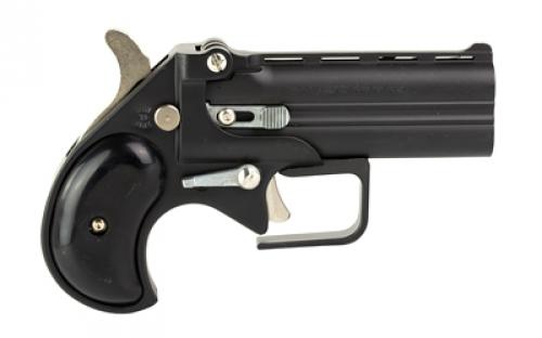 Old West Big Bore, Derringer, 38 Special, 3.5" Barrel, Alloy Frame, Matte Finish, Black, Black Synthetic Grips, Fixed Sights, 2 Rounds BBG38BB
