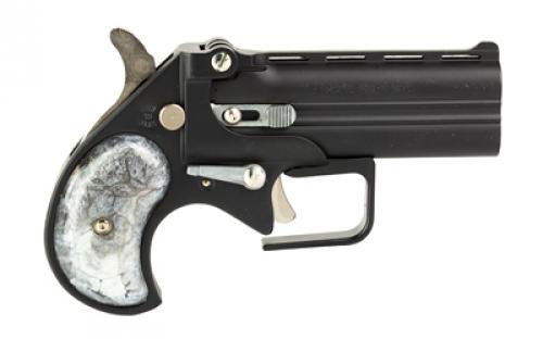 Old West Big Bore, Derringer, 38 Special, 3.5" Barrel, Alloy Frame, Matte Finish, Black, Pearl Grips, Fixed Sights, 2 Rounds BBG38BP
