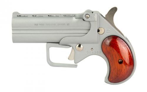 Old West Big Bore, Derringer, 38 Special, 3.5 Barrel, Alloy Frame, Satin Finish, Silver, Rosewood Grips, Fixed Sights, 2 Rounds BBG38SR