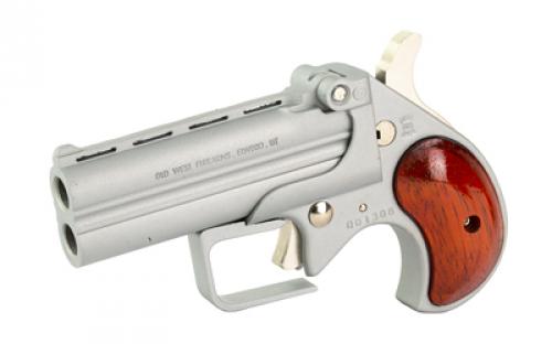 Old West Big Bore, Derringer, 38 Special, 3.5" Barrel, Alloy Frame, Satin Finish, Silver, Rosewood Grips, Fixed Sights, 2 Rounds BBG38SR