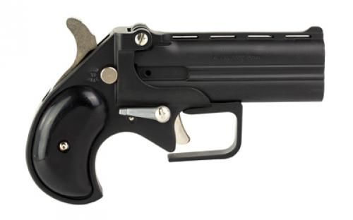 Old West Big Bore, Derringer, 9MM, 3.5" Barrel, Alloy Frame, Matte Finish, Black, Black Synthetic Grips, Fixed Sights, 2 Rounds BBG9BB