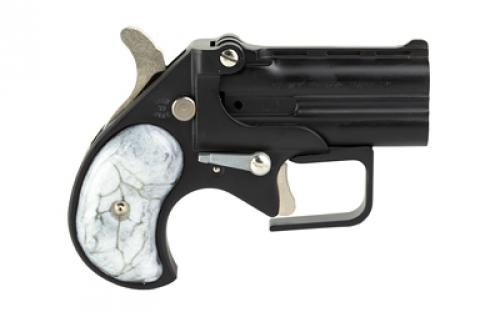 Old West Short Bore, Derringer, 380 ACP, 2.75" Barrels, Matte Finish, Black, Pearl Grips, 2 Rounds, Guardian Package, Trigger Guard SBG380BP