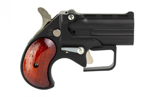 Old West Short Bore, Derringer, 380 ACP, 2.75" Barrels, Matte Finish, Black, Rosewood Grips, 2 Rounds, Guardian Package, Trigger Guard SBG380BR