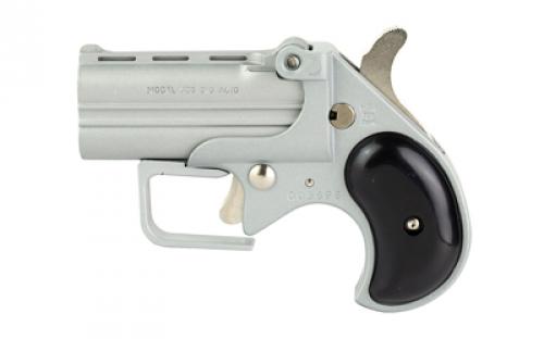Old West Short Bore, Derringer, 380 ACP, 2.75 Barrels, Satin Finish, Silver, Synthetic Grips, Black, 2 Rounds, Guardian Package, Trigger Guard SBG380SB