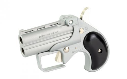 Old West Short Bore, Derringer, 380 ACP, 2.75" Barrels, Satin Finish, Silver, Synthetic Grips, Black, 2 Rounds, Guardian Package, Trigger Guard SBG380SB