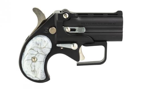 Old West Short Bore, Derringer, 38 Special, 2.75" Barrels, Matte Finish, Black, Pearl Grips, 2 Rounds, Guardian Package, Trigger Guard SBG38BP