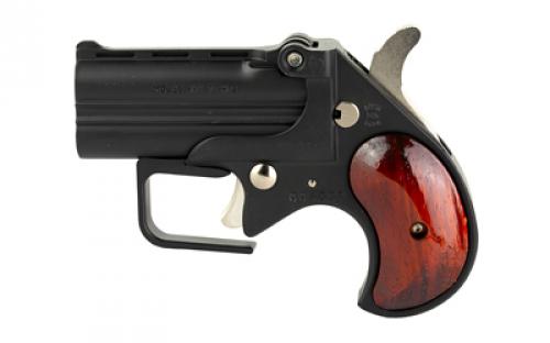 Old West Short Bore, Derringer, 38 Special, 2.75 Barrels, Matte Finish, Black, Rosewood Grips, 2 Rounds, Guardian Package, Trigger Guard SBG38BR