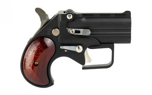 Old West Short Bore, Derringer, 38 Special, 2.75" Barrels, Matte Finish, Black, Rosewood Grips, 2 Rounds, Guardian Package, Trigger Guard SBG38BR