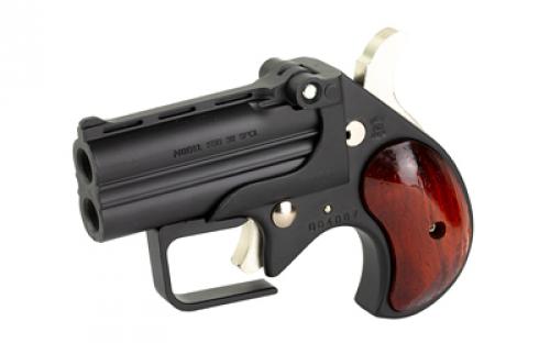 Old West Short Bore, Derringer, 38 Special, 2.75" Barrels, Matte Finish, Black, Rosewood Grips, 2 Rounds, Guardian Package, Trigger Guard SBG38BR