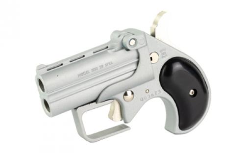 Old West Short Bore, Derringer, 38 Special, 2.75" Barrels, Satin Finish, Silver, Synthetic Grips, Black, 2 Rounds, Guardian Package, Trigger Guard SBG38SB