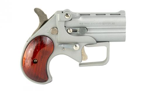 Old West Short Bore, Derringer, 38 Special, 2.75" Barrels, Satin Finish, Silver, Rosewood Grips, 2 Rounds, Guardian Package, Trigger Guard SBG38SR