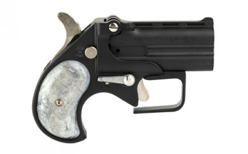 Old West Short Bore, Derringer, 9mm, 2.75" Barrels, Matte Finish, Black, Pearl Grips, 2 Rounds, Guardian Package, Trigger Guard SBG9BP