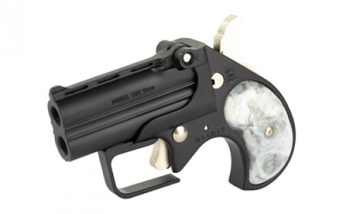 Old West Short Bore, Derringer, 9mm, 2.75" Barrels, Matte Finish, Black, Pearl Grips, 2 Rounds, Guardian Package, Trigger Guard SBG9BP