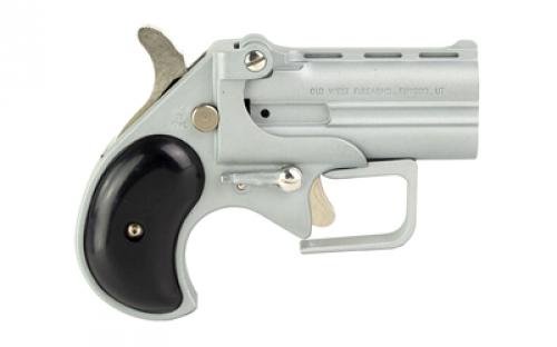 Old West Short Bore, Derringer, 9mm, 2.75" Barrels, Satin Finish, Silver, Synthetic Grips, Black, 2 Rounds, Guardian Package, Trigger Guard SBG9SB