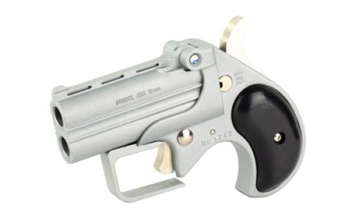 Old West Short Bore, Derringer, 9mm, 2.75" Barrels, Satin Finish, Silver, Synthetic Grips, Black, 2 Rounds, Guardian Package, Trigger Guard SBG9SB