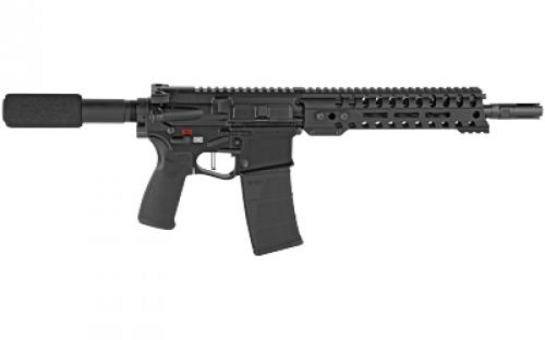 Patriot Ordnance Factory Renegade +, Semi-automatic, AR Pistol, 223 Remington/556NATO, 10.5" Barrel, Anodized Finish, Black, Standard AR Pistol Tube, Ambidextrous Safety Selector, 30 Rounds, 9" Renegade M-LOK Handguard, 3.5lb Flat Face Drop-In Trigger, 9 Position Dictator Adjustable Gas Block, 1 Magazine 01798