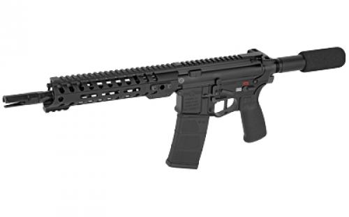 Patriot Ordnance Factory Renegade +, Semi-automatic, AR Pistol, 223 Remington/556NATO, 10.5" Barrel, Anodized Finish, Black, Standard AR Pistol Tube, Ambidextrous Safety Selector, 30 Rounds, 9" Renegade M-LOK Handguard, 3.5lb Flat Face Drop-In Trigger, 9 Position Dictator Adjustable Gas Block, 1 Magazine 01798