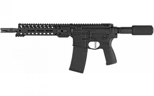 Patriot Ordnance Factory Minuteman, Semi-automatic, AR Pistol, 223 Remington/556NATO, 10.5 Barrel, Anodized Finish, Black, Standard AR Pistol Tube, Ambidextrous Safety Selector, 30 Rounds, 3.5lb Match Grade Trigger, 9 Renegade M-LOK Handguard, Ambidextrous Strike Eagle Charging Handle, 1 Magazine 01801