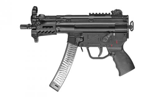 PTR Industries 9KT, Pistol, Semi-automatic, 9MM, 5.83 Barrel, 3 Lug/Threaded Barrel, Steel, Black, Polymer Pistol Grip, Welded Scope Mount, 30 Rounds, 2 Magazines, Aluminum M-LOK Handguard, BLEM (Damaged Packaging) PTR603