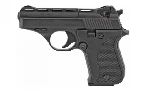 Phoenix HP22A, Single Action, Semi-automatic, Metal Frame Pistol, Compact, 22LR, 3 Barrel, Alloy, Black, Plastic Grips, Adjustable Sights, 10 Rounds, 1 Magazine 22ABB