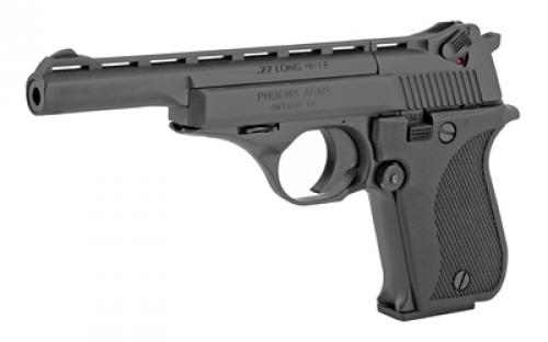 Phoenix Deluxe Rangemaster HP22A, Single Action, Semi-automatic, Metal Frame Pistol, 22LR, 3" & 5" Barrels, Alloy, Black, Plastic Grips, Adjustable Sights, 10 Rounds, 1 Magazine HP22ADRMB