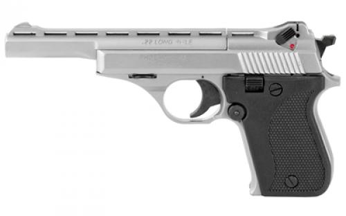 Phoenix Deluxe Rangemaster HP22A, Single Action, Semi-automatic, Metal Frame Pistol, 22LR, 3 & 5 Barrels, Alloy, Nickel Finish, Silver, Plastic Grips, Adjustable Sights, 10 Rounds, 1 Magazine HP22ADRMN