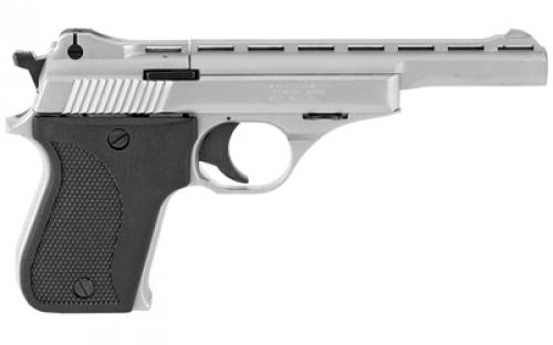 Phoenix Deluxe Rangemaster HP22A, Single Action, Semi-automatic, Metal Frame Pistol, 22LR, 3" & 5" Barrels, Alloy, Nickel Finish, Silver, Plastic Grips, Adjustable Sights, 10 Rounds, 1 Magazine HP22ADRMN