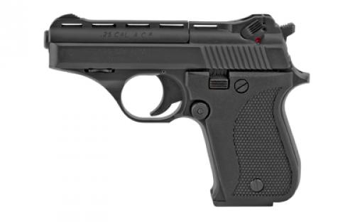 Phoenix HP25A, Single Action Only, Semi-automatic, Metal Frame Pistol, Compact, 25 ACP, 3 Barrel, Alloy, Black, Plastic Grips, Fixed Sights, 9 Rounds, 1 Magazine HP25ABB