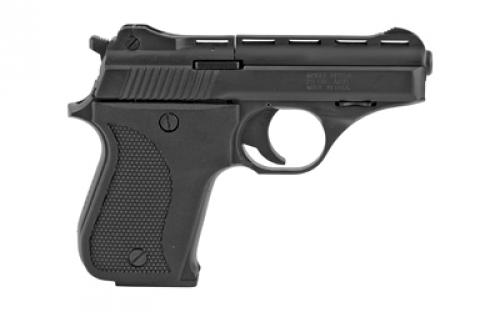 Phoenix HP25A, Single Action Only, Semi-automatic, Metal Frame Pistol, Compact, 25 ACP, 3" Barrel, Alloy, Black, Plastic Grips, Fixed Sights, 9 Rounds, 1 Magazine HP25ABB