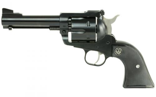 Ruger Blackhawk Convertible, Single Action, Revolver, 357 Magnum/9MM, 4.6" Barrel, Alloy Steel, Blued Finish, Black Checkered Hard Rubber Grips, Ramp Front and Adjustable Rear Sights, 6 Rounds, Includes 9mm Luger Cylinder 00308