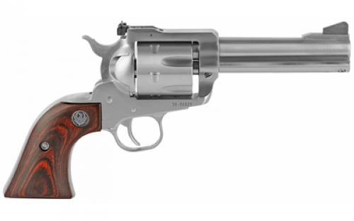 Ruger Blackhawk, Convertible, Single Action, Revolver, 357 Magnum/9MM, 4.6" Barrel, Stainless Steel, Silver, Wood Grips, Ramp Front and Adjustable Rear Sights, 6 Rounds 00310