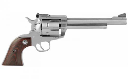 Ruger Blackhawk, Convertible, Single Action, Revolver, 357 Magnum/9MM, 6.5" Barrel, Stainless Steel, Silver, Wood Grips, Ramp Front and Adjustable Rear Sights, 6 Rounds 00320