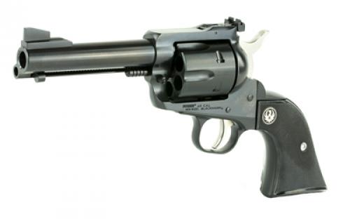 Ruger Blackhawk, Single Action, Revolver, 45 Long Colt, 4.6" Barrel, Alloy Steel, Blued Finish, Black Checkered Hard Rubber Grips, Ramp Front and Adjustable Rear Sights, 6 Rounds 00445