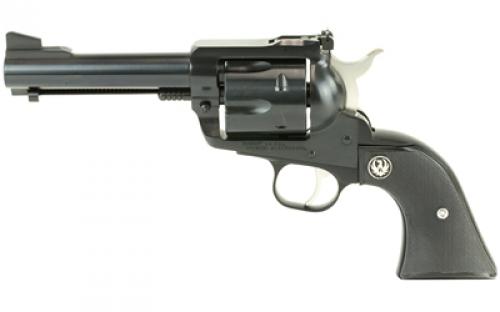 Ruger Blackhawk Convertible, Single Action, Revolver, 45 Long Colt/45 ACP, 4.6 Barrel, Alloy Steel, Blued Finish, Black Checkered Hard Rubber Grips, Ramp Front and Adjustable Rear Sights, 6 Rounds, Includes Extra 45 Auto Cylinder 00446