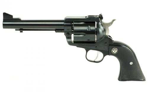 Ruger Blackhawk Convertible, Single Action, Revolver, 45 Long Colt/45 ACP, 5.5 Barrel, Alloy Steel, Blued Finish, Black Checkered Hard Rubber Grips, Ramp Front and Adjustable Rear Sights, 6 Rounds, Includes Extra 45 Auto Cylinder 00463