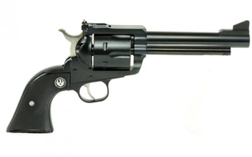 Ruger Blackhawk Convertible, Single Action, Revolver, 45 Long Colt/45 ACP, 5.5" Barrel, Alloy Steel, Blued Finish, Black Checkered Hard Rubber Grips, Ramp Front and Adjustable Rear Sights, 6 Rounds, Includes Extra 45 Auto Cylinder 00463