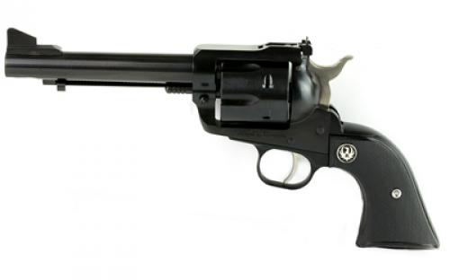 Ruger Blackhawk, Single Action, Revolver, 45 Long Colt, 5.5 Barrel, Alloy Steel, Blued Finish, Black Checkered Hard Rubber Grips, Ramp Front and Adjustable Rear Sights, 6 Rounds 00465