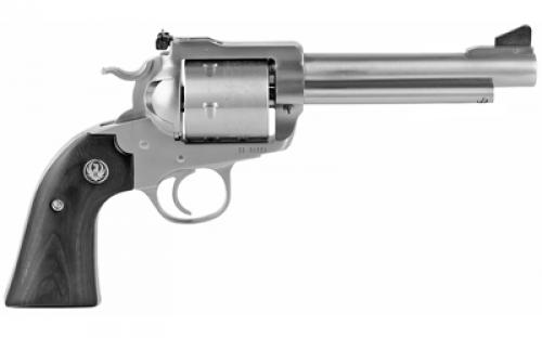 Ruger Blackhawk, Convertible, Single Action, Revolver, 45 Long Colt/45 ACP, 5.5" Barrel, Stainless Steel, Silver, Wood Grips, Ramp Front and Adjustable Rear Sights, 6 Rounds 00472