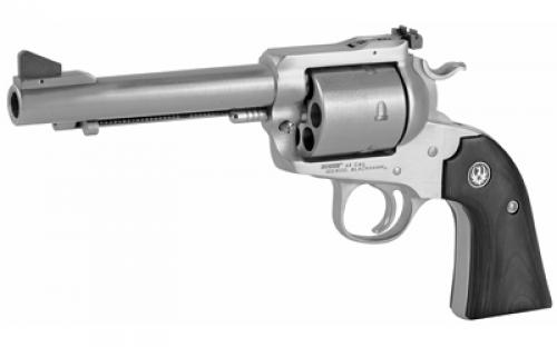 Ruger Blackhawk, Convertible, Single Action, Revolver, 45 Long Colt/45 ACP, 5.5" Barrel, Stainless Steel, Silver, Wood Grips, Ramp Front and Adjustable Rear Sights, 6 Rounds 00472
