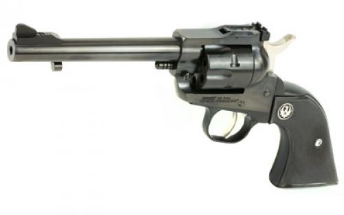 Ruger Single-Six Convertible, Single Action, Revolver, 22LR/22 WMR, 5.5" Barrel, Alloy Steel, Blued Finish, Black Checkered Hard Rubber Grips, Adjustable Rear & Ramp Front Sight, 6 Rounds 00621