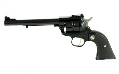 Ruger Single-Six Convertible, Single Action, Revolver, 22LR/22 WMR, 6.5 Barrel, Alloy Steel, Blued Finish, Black Checkered Hard Rubber Grips, Adjustable Rear & Ramp Front Sight, 6 Rounds 00622
