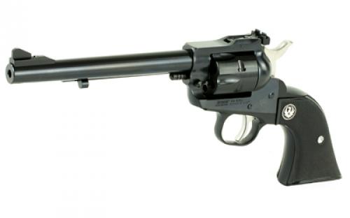 Ruger Single-Six Convertible, Single Action, Revolver, 22LR/22 WMR, 6.5" Barrel, Alloy Steel, Blued Finish, Black Checkered Hard Rubber Grips, Adjustable Rear & Ramp Front Sight, 6 Rounds 00622