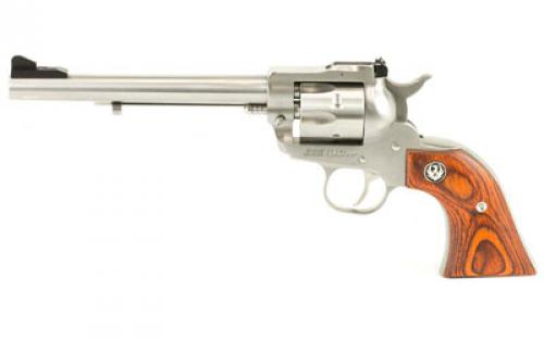 Ruger Single-Six Convertible, Single Action, Revolver, 22LR/22 WMR, 6.5 Barrel, Stainless Steel, Satin Finish, Silver, Hardwood Grips, Adjustable Rear & Ramp Front Sight, 6 Rounds 00626